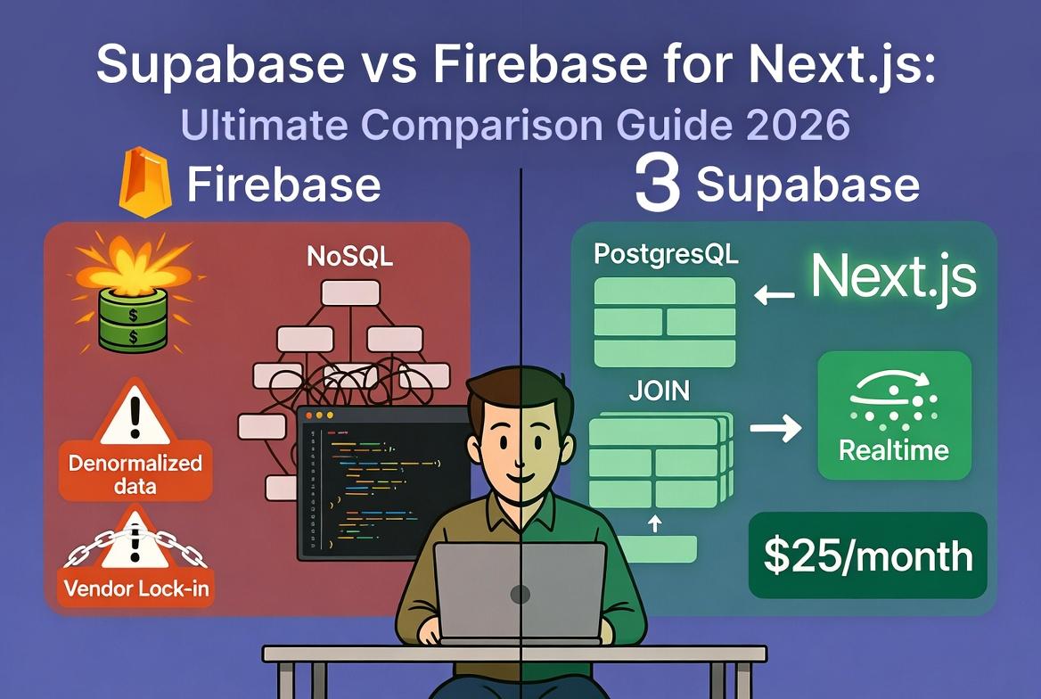 Supabase vs Firebase for Nextjs: Ultimate Comparison Guide 2026
