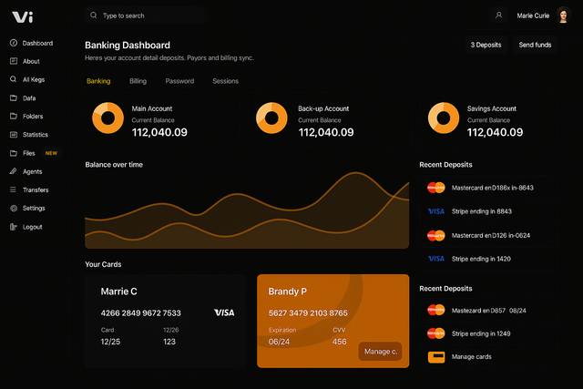 Dashboard preview (dark)
