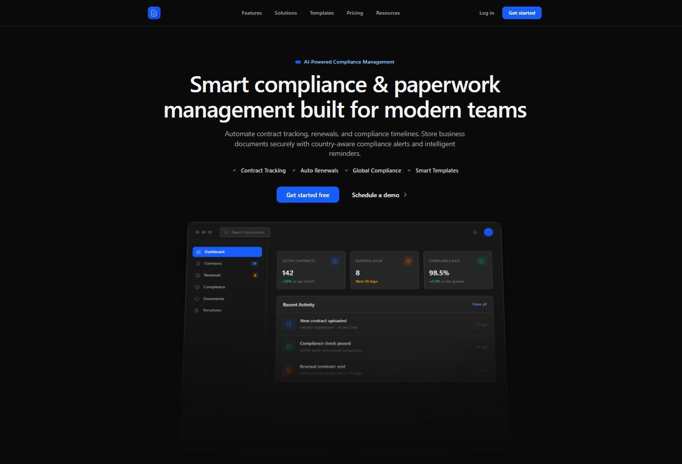 Centered Hero Section