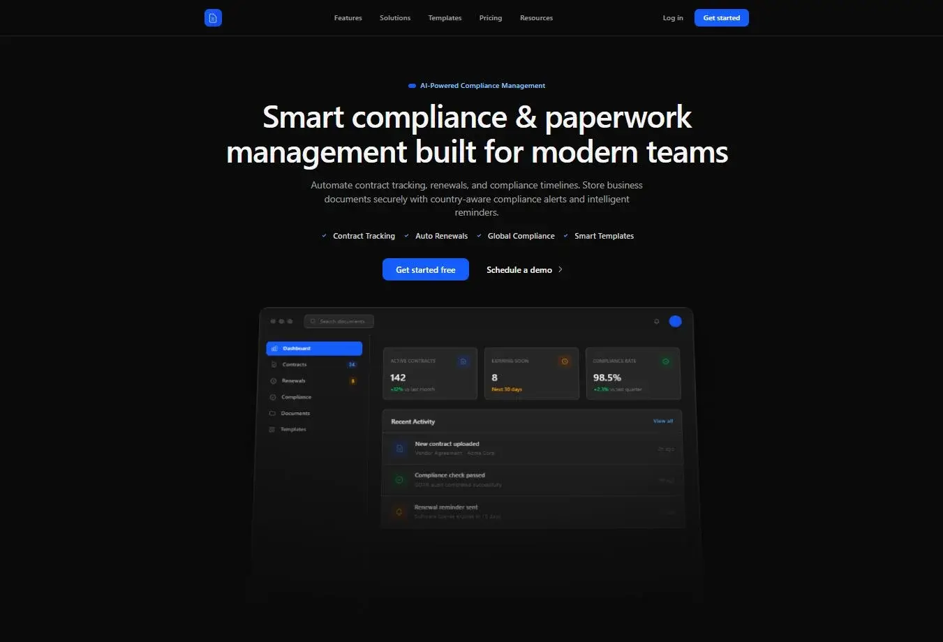 Centered Hero Section