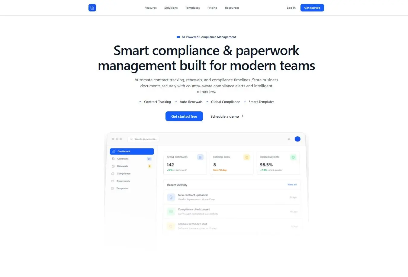 Centered Hero Section