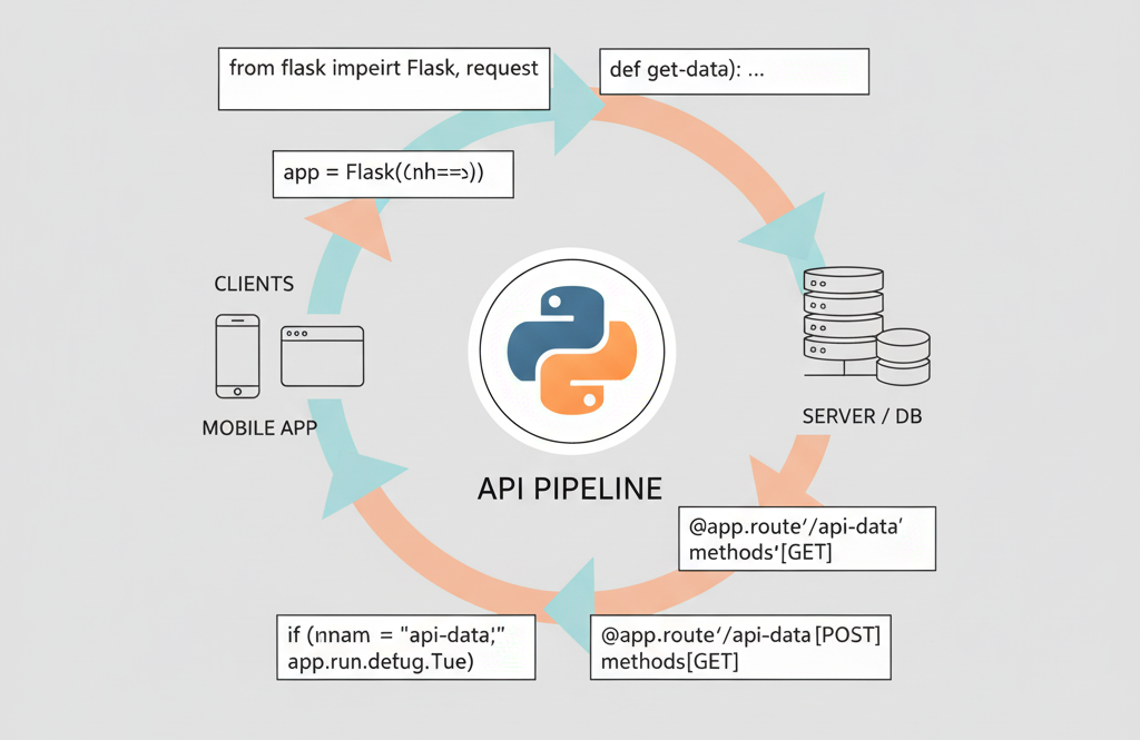 Flask first API endpoint example with client-server request and response