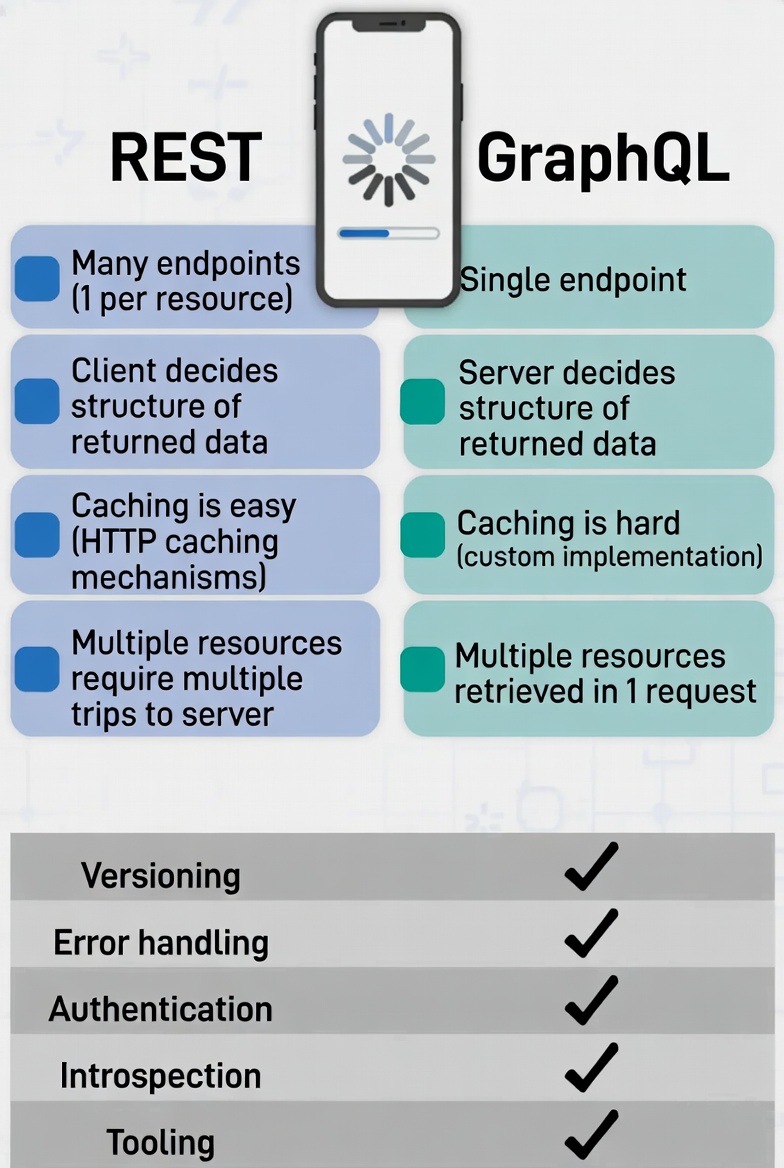 Difference betweeen GraphQl and Rest APIs