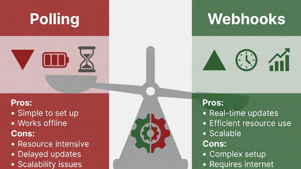 difference between webhook and polling
