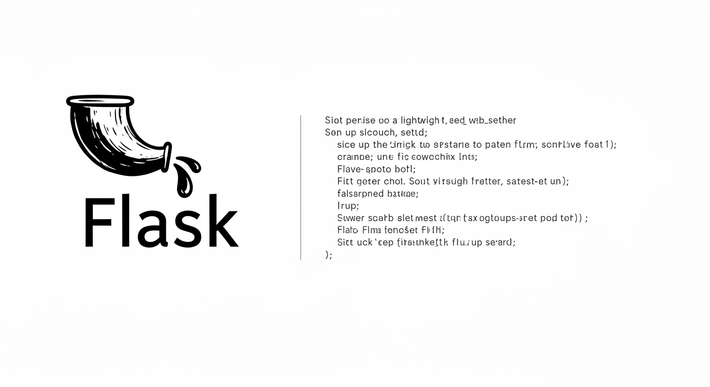 Flask framework illustrated as a lightweight Python-based backend tool