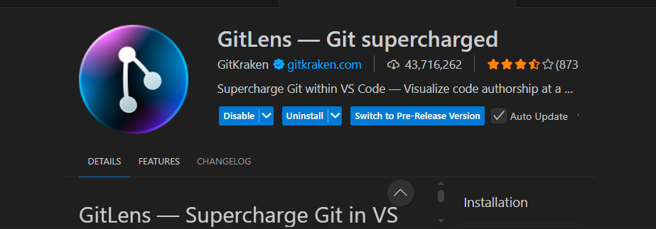 GitLens extension
