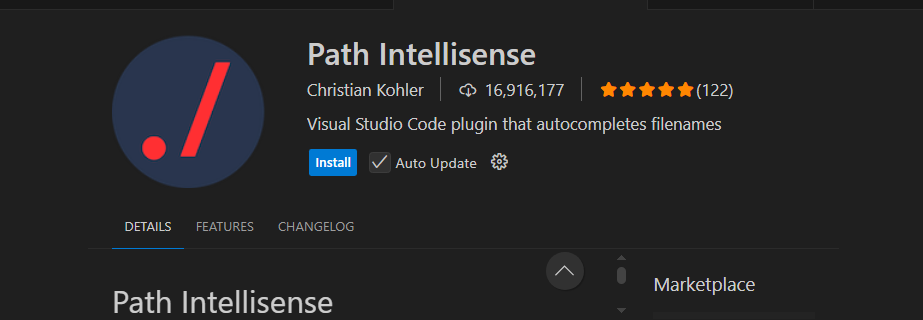 Path IntelliSense extension