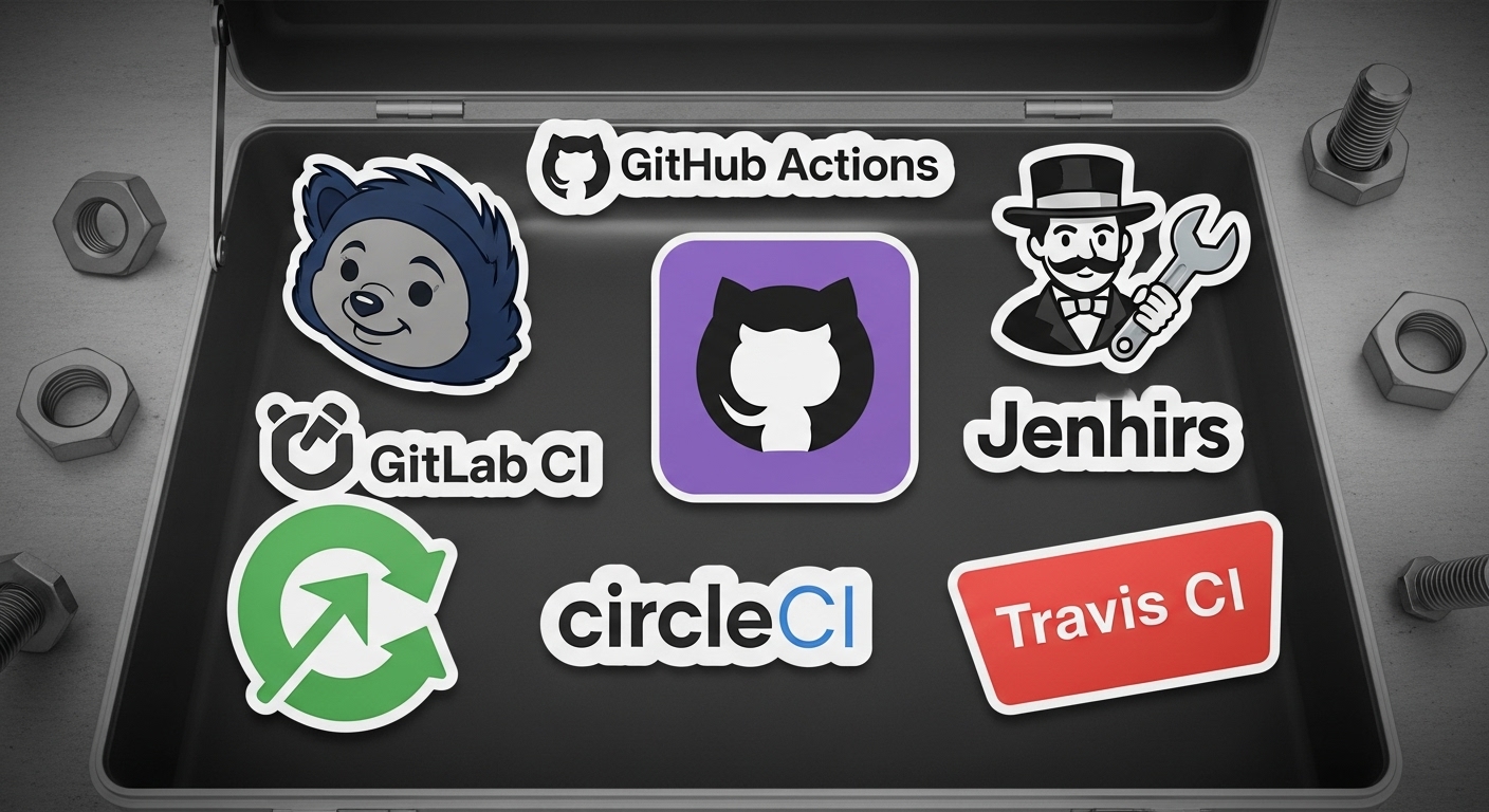 Popular CI/CD tools like GitHub Actions, GitLab CI, Jenkins, and CircleCI