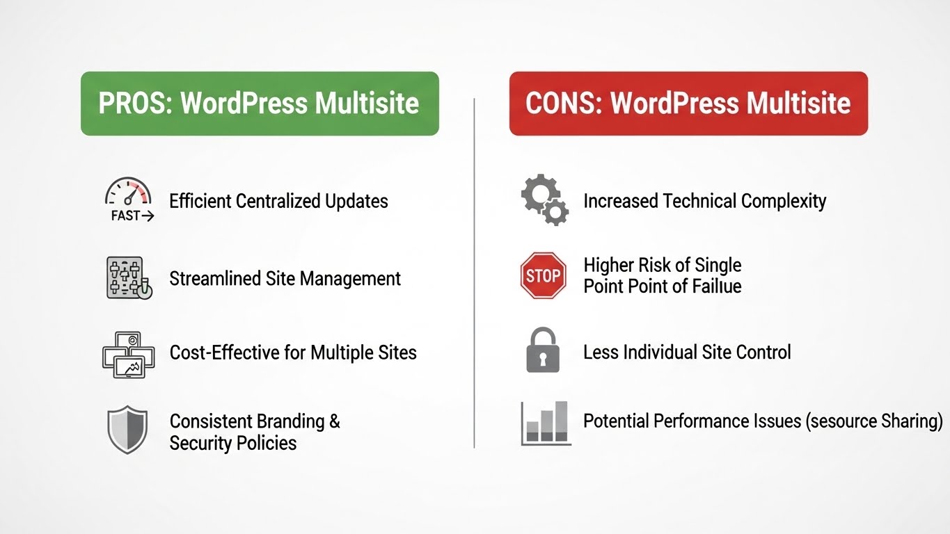 Cons and pros of multisite wordpress hosting