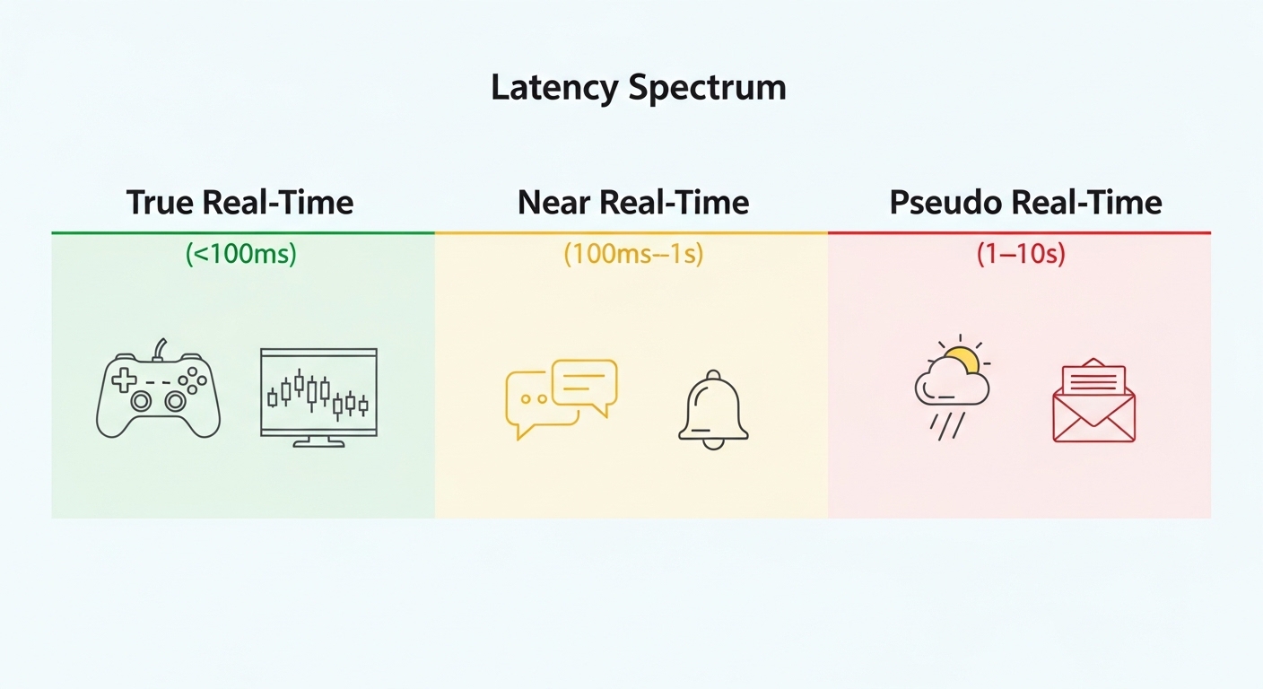 real time vs near real time vs pseudo real time