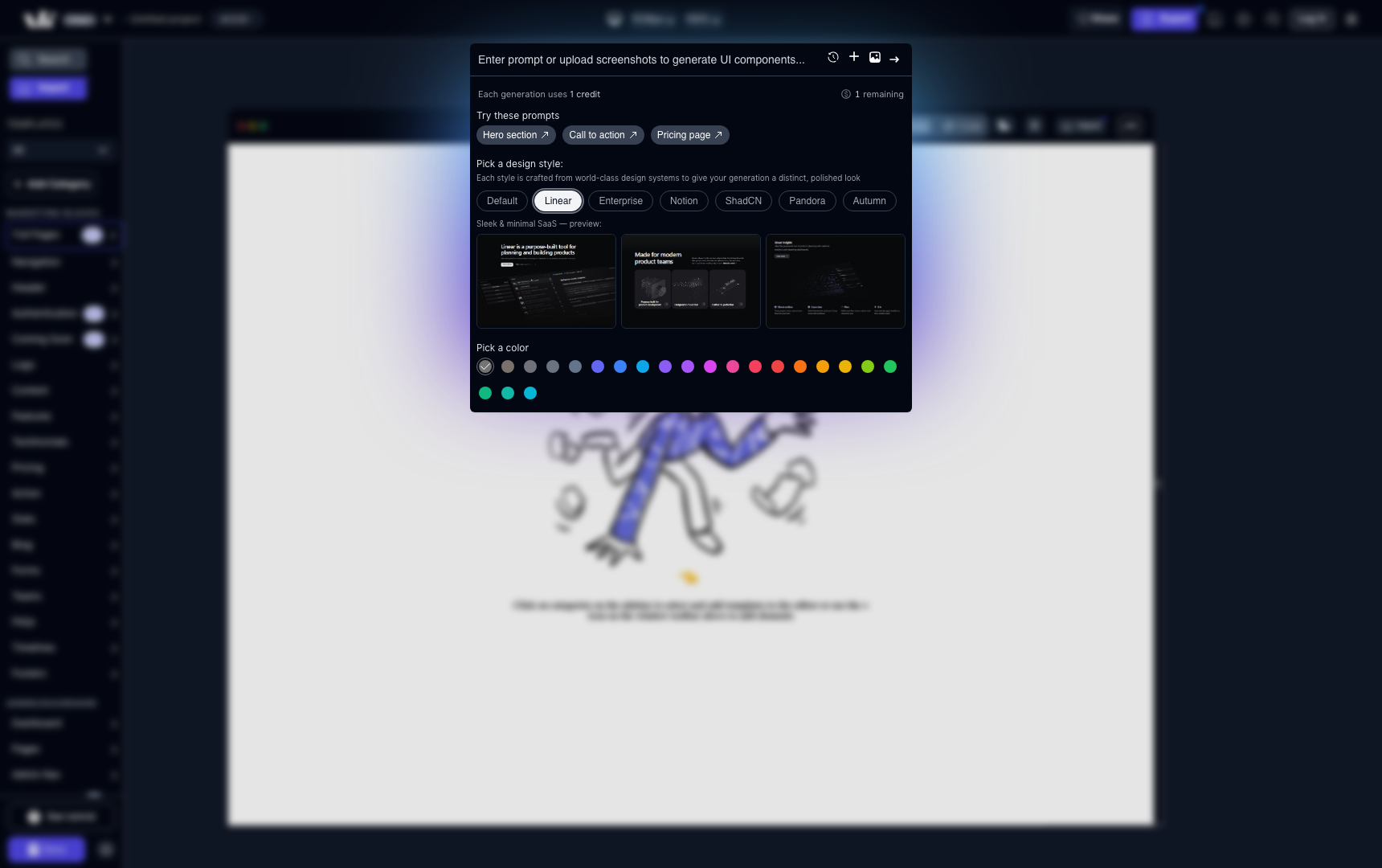 Style and color controls
