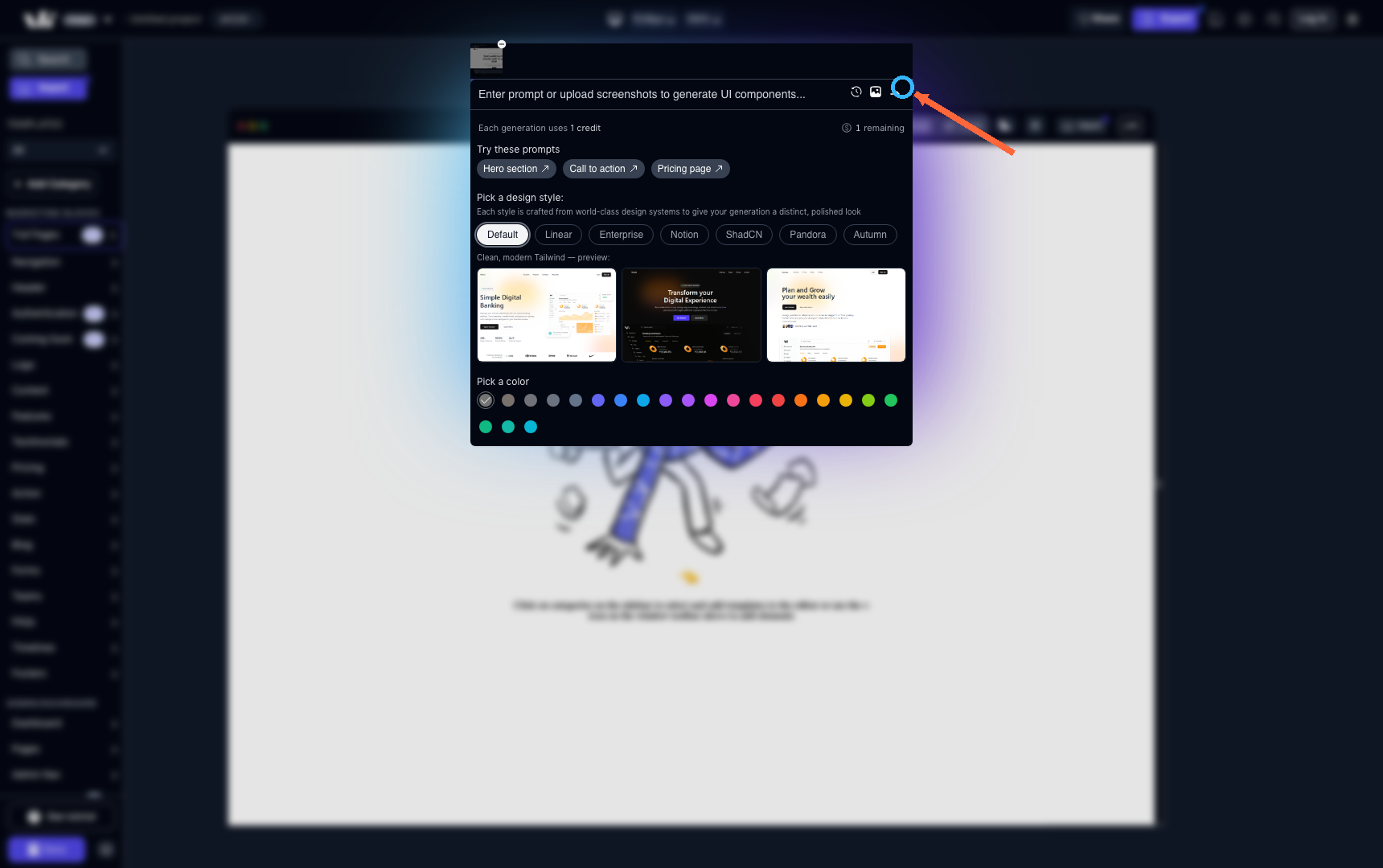 Generate from screenshot